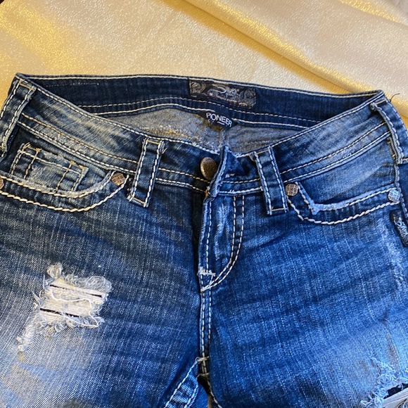 Silver jeans co. pioneer bootcut woman’s size 26 blue jeans - Picture 3 of 5